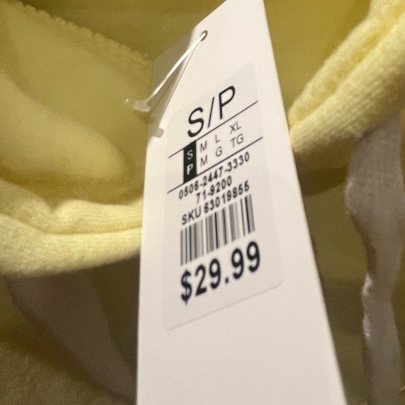 Best Ever Hoodie SWS Active Women’s Hoodie Yellow Cotton Blend Size S Small - Picture 6 of 6